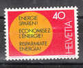 Svizzera  -  1976.  Per Il  Risparmio Energetico.  Energetic  Saving.   MNH - Atomo