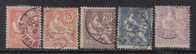 F221 - FRANCIA , 1902 : Unificato Serie N. 124/128  . Mouchon . - Used Stamps