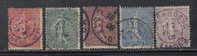 F225 - FRANCIA , 1903 : Unificato Serie N. 129/133  . Semeuse . - Used Stamps
