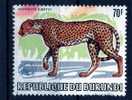 De La Bonne Série ANIMAUX  Félin Avec Tâche Rouge  70F  Et Dents Amincies Dans Le Bas - Used Stamps