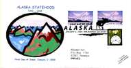 USA Alaska-Israel Cacheted FDC With Additional "Polar Bear Local Post" Sticker 2009 - Ours