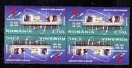 Réacteur Nucléaire, Energie: Tete - Beche X4 Stamps 2008 MNH  Romania – Nuclear Reactor . Atom Energy Canada. - Atom