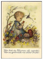 HUMMEL-ENFANTS ET FLEURS-KUNSTLER-ILLUSTRATOR-n°5220 - Hummel