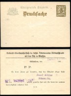 BAYERN PZD1/01 Postkarte KRANKENZUSCHUSSKASSE München 1906 Kat. 14,00 € - Enteros Postales