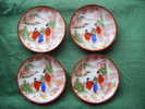 Lot De  4 Tasses Et Sous Tasses-decor Asiatique---diametre Soucoupe  11cm  Environ -sur Une Tasse Il Manque La Anse - Art Asiatique