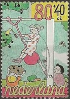 NETHERLANDS 1994 Child Welfare. "Together" - 80c.+40c. - Girl On Swing Knocking Fruit Off Tree FU - Oblitérés