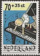 NETHERLANDS 1992 Child Welfare. Child And Music - 70c.+35c. - Piano Player FU - Gebruikt