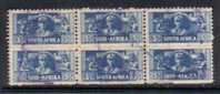 SOUTH AFRICA  Scott #  94  F-VF USED Bik. Of  6 - Usados