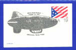 USA  1992 POSTAL CARD, BLIMP BASE STATION, US NAVY. Special Cancellation HITCHCOCK TX, AUG. 16, 1992 - Mongolfiere