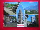 CPM-05-HAUTES ALPES-EMBRUN-LA CATHEDRALE-LA PLACE ST MARCELIN-LA PLACE DE LA MAIRIE-LA TOUR BRUNE -CARTE EN BON ETAT - Embrun