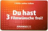 @+ Carte Cadeau - Gift Card : AMANGO 3 Film - Allemagne (verso MUSTER). - Carta Di Fedeltà E Regalo