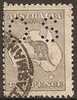 AUSTRALIA - Used 1915 2d Kangaroo, Watermark 10 (third), Perfed "OS". Scott 45 - Used Stamps