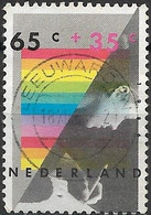 NETHERLANDS 1986 Child Welfare. Child And Culture - 65c.+35c. - Boy Drawing (achieving)  FU - Oblitérés