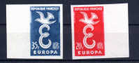 France 1958, Europa, 1173 / 1174** Non Dentelé Bord De Feuille, Cote 155 €, - 1958