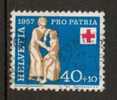 Suisse ; 1957 ; Yval ; N° Y : 594 ; Ob ; "Pro Patria " ; Cote : 6.20 E. - Gebruikt