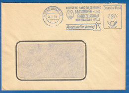 Deutschland; DDR; 1958; Maschinen - Freistempel Halle; Handelszentrale Machinen- Und Fahrzeugbau - Macchine Per Obliterare (EMA)