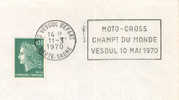 1970 France 70 Vesoul Motociclismo Motocyclisme Motorcycling  Motocross  Sur Lettre - Motorfietsen