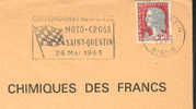 1963 France 02 St Quentin Motociclismo Motocyclisme Motorcycling  Motocross  Sur Lettre - Motorfietsen