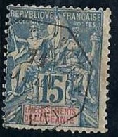 ⭐ Océanie - YT N° 6 - Oblitéré - Cachet à Date Octogonal Corr. D'armées - Faible Mais Rare - 1892 ⭐ - Gebruikt