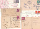 6 CARTES AVEC CACHETS D'AGENCES TOURISTIQUES  TRES VARIEES - Temporary Postmarks