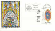 Espagne FDC (3) 1983 " Vitraux Artistiques " Timbres Avec Vignettes Yvert 2341/3 - Glas & Fenster