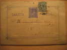 TORRELAVEGA SANTANDER 1877 A Barcelona Entero Postal 8Fb Franqueo Compl. Impuesto De Guerra Postal Stationery CANTABRIA - Cartas & Documentos