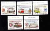 The First Tram In;Frankfurt 1884,Londra 1899,Wien1897,Braila 1899,Bucharest 1894,stamp MNH 2009 Romania. - Tram