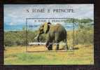 ELEPHANTS : -  TOMÉ E PRINCIPE- BF SURCHARGE GREENPEACE 1996 - - Elefantes