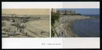 SETE STEREOSCOPIQUE .  Plage Du Lazaret.  Une Carte Postale  1900 Et Meme Photo Récente .Voir Recto - Verso (E514) - Cartes Stéréoscopiques