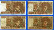 11 BILLETS DE DIX FRANCS . 10 F .  BERLIOZ. C.5-1-1976.C. A.2.-1-1976.A. B.4-3-1976.B. A.1-7-1976.A.  ETAT   VOIR SCAN - 10 F 1972-1978 ''Berlioz''