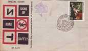 Road Safety Sign, Accident, School, India, Pictorial Postmark, Transport - Unfälle Und Verkehrssicherheit