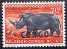 Congo Belge NEUF** Rhinocéros. Surchargé. - Rhinozerosse