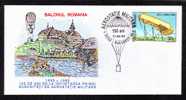 Balloon Aerostation Military 1993 Obliteration Concordante On Cover Bucharest Romania. - Sonstige (Luft)