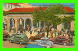 ST. PETERSBURG, FL - A BUSY DAY AT THE OPEN AIR POST OFFICE - ANIMATED CARS  & PEOPLES - THE HARTMAN CARD CO - - St Petersburg