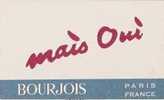 MAIS OUI' - BOURJOIS - CARTE PARFUMEE -  PERFUME CARD - - Anciennes (jusque 1960)