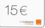 # Mobicarte MBC184L6 - 15 EUROS Type 2 Petit Cadre, Barre Sous Cadre, Du 11/01 Au 12/2004  - Tres Bon Etat - - Cellphone Cards (refills)