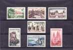 France 1957 Turistic Set Non Perforated Yv. 1125/31 MNH -Cat. 170€ - Sin Clasificación