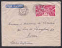 Sur Enveloppe PAR AVION CAD BRAZZAVILLE Du 13-2-1947 Sur Affranchissement 8f Poste Aérienne A.E.F Seul - Storia Postale