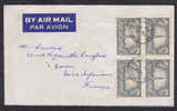 Sur Enveloppe PAR AVION CAD TORONTO Air Mail Section Du 4 Janvier 1949. Sur Bloc De 4 X 4cents - Covers & Documents