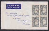 Sur Enveloppe PAR AVION CAD TORONTO Air Mail Section Du 4 Janvier 1949. Sur Bloc De 4 X 4cents - Briefe U. Dokumente