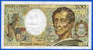 BILLET  DE DEUX CENTS  FRANCS. 200 F. ( MONTESQUIEU ).  1987  / P . 050.   / ETAT .T . T . B . VOIR SCAN - 200 F 1981-1994 ''Montesquieu''