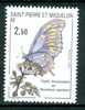 SAINT-PIERRE-ET-MIQUELON, 1991, N° 534** (Yvert Et Tellier), Faune Et Flore, Papillon. - Ungebraucht