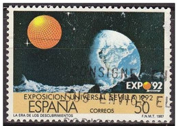 España 1987 Edifil 2876A Sello º Expo Universal Sevilla EXPO'92 Año Descubrimientos Michel 2809 Yvert 2544 Spain Stamps - Usati