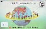 Télécarte Japon GLOBE (2)  MAPPEMONDE * Telefonkarte Phonecard JAPAN * Erdkugel Globus - Spazio