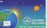 Télécarte Japon GLOBE (24)  MAPPEMONDE * Telefonkarte Phonecard JAPAN * Erdkugel Globus - Raumfahrt