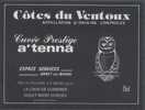 THEME ANIMAUX étiquette De Vin COTES DU VENTOUX / CHOUETTE - Owls