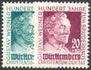 Germany 8NB7-8 Mint Hinged French Occupation Of Wurttemberg Werner Set From 1949 - Württemberg