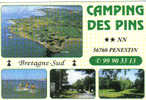 Carte Postale 56. Pénestin  Camping Des Pins  Route De La Roche Bernard  Trés Beau Plan - Pénestin