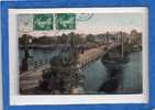 CHALONNES-SUR-LOIRE. - . LE PONT SUSPENDU. CARTE COULEUR 1909 - Chalonnes Sur Loire