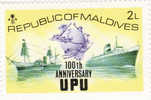 B - Maldive - 100° Ann. UPU - U.P.U.